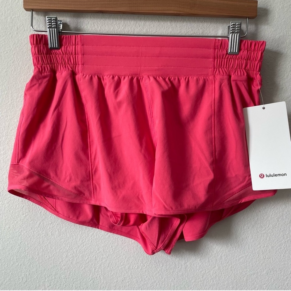 NWT Lululemon Hotty Hot High-Rise Lined Short 2.5" Glaze Pink Size 6